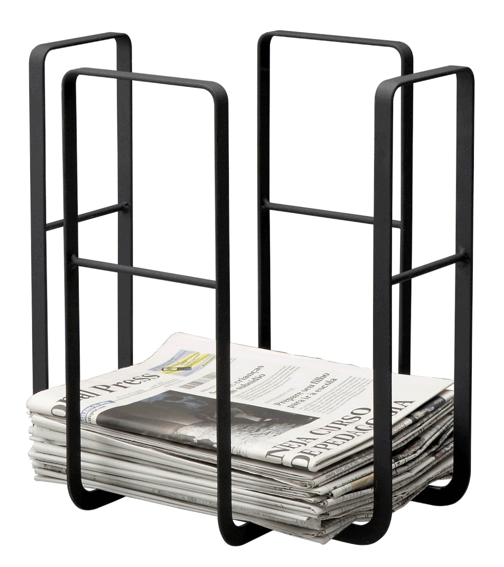 Yamazaki Zeitschriftenständer – Stahl – Schwarz – 350 × 275 × 350 mm
