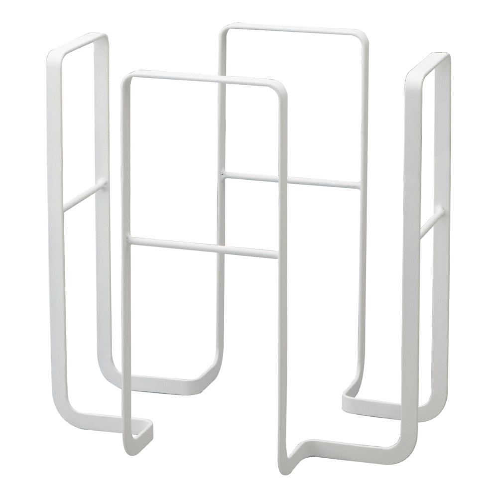 Yamazaki News Rack Tower 6471 Zeitschriftenständer – Metall – Weiss – 350 × 275 × 350 mm