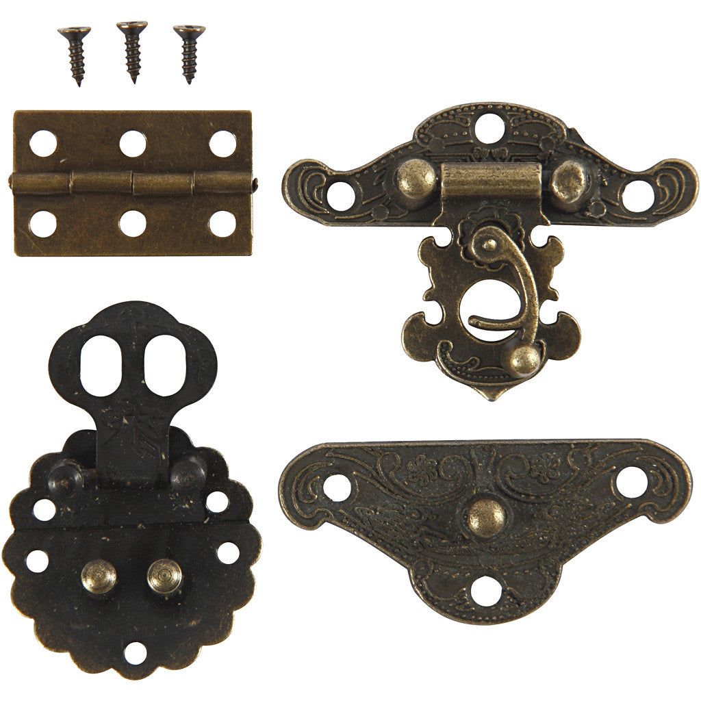 Creativ Company Beschläge-Set – 30–35 mm, Goldbraun