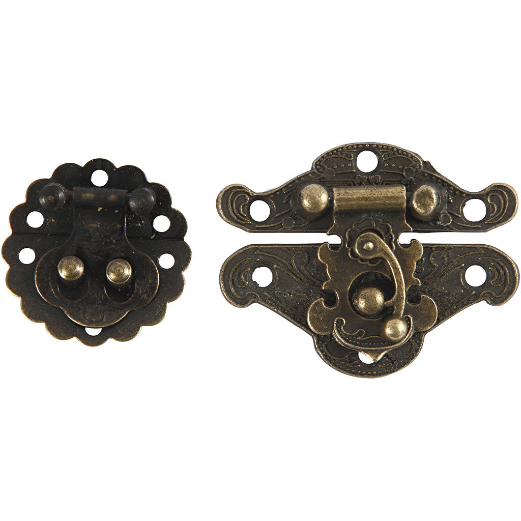 Creativ Company Beschläge-Set – 30–35 mm, Goldbraun