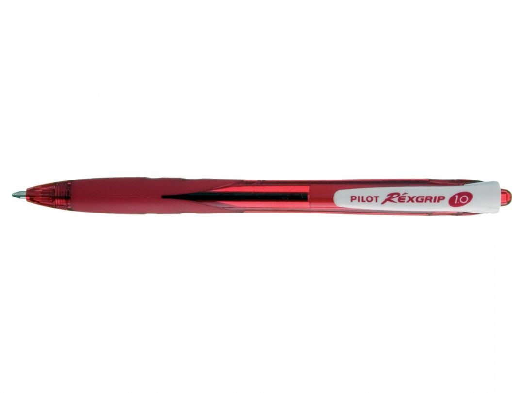 Pilot Rexgrip Kugelschreiber – Rot, Spitze 1 mm, Deckel, Edelstahlspitze, nachfüllbar
