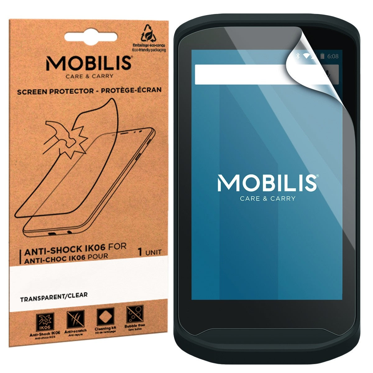 Mobilis Displayschutz (Folie), kratzresistent – für Zebra TC21/TC26