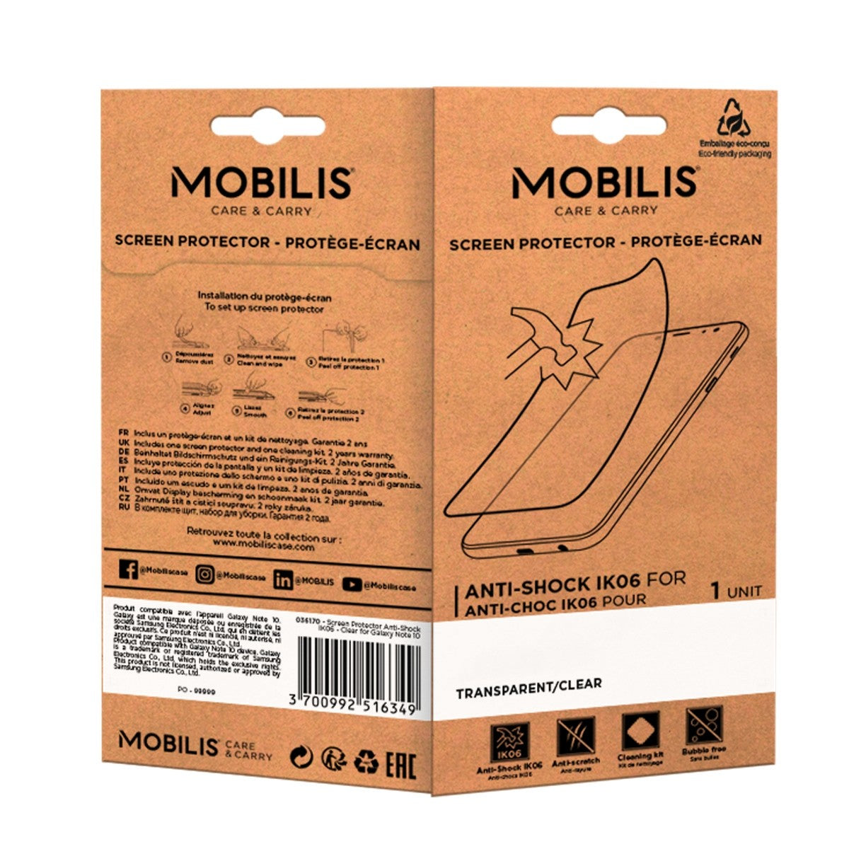 Mobilis Displayschutz (Folie), kratzresistent – für Zebra TC21/TC26