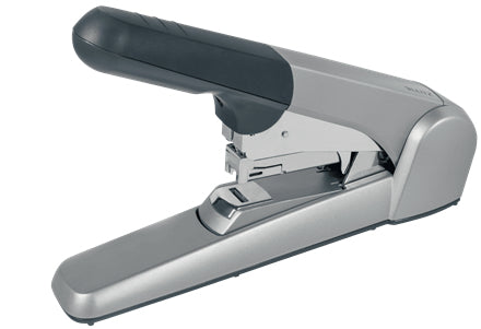 Leitz 5552 – Hefter, 60 Blatt, für 25/10, Flat-Clinch, Einlegetiefe 57 mm, grau