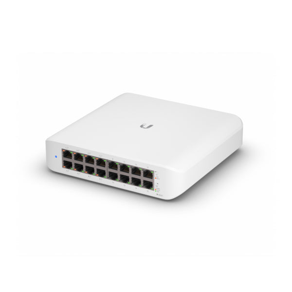 Ubiquiti UniFi Switch Lite 16 PoE – Managed L2 Switch – 16× 1G, 8× PoE+, Wandmontage, lüfterlos