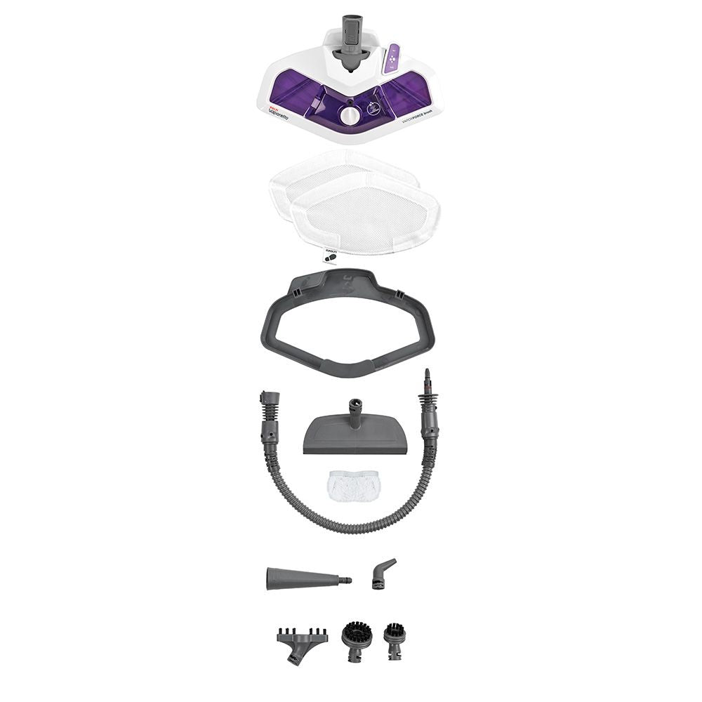 Polti Vaporetto SV440 Double – Dampfbesen – 1500 W, 0,3 l, Aufheizzeit 15 s, Weiss
