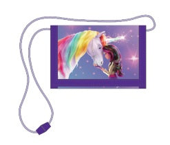 Undercover Brieftasche – Klettverschluss, Münzfach – 13 × 9 × 2 cm – Mehrfarbig – Polyester – Unicorn Academ