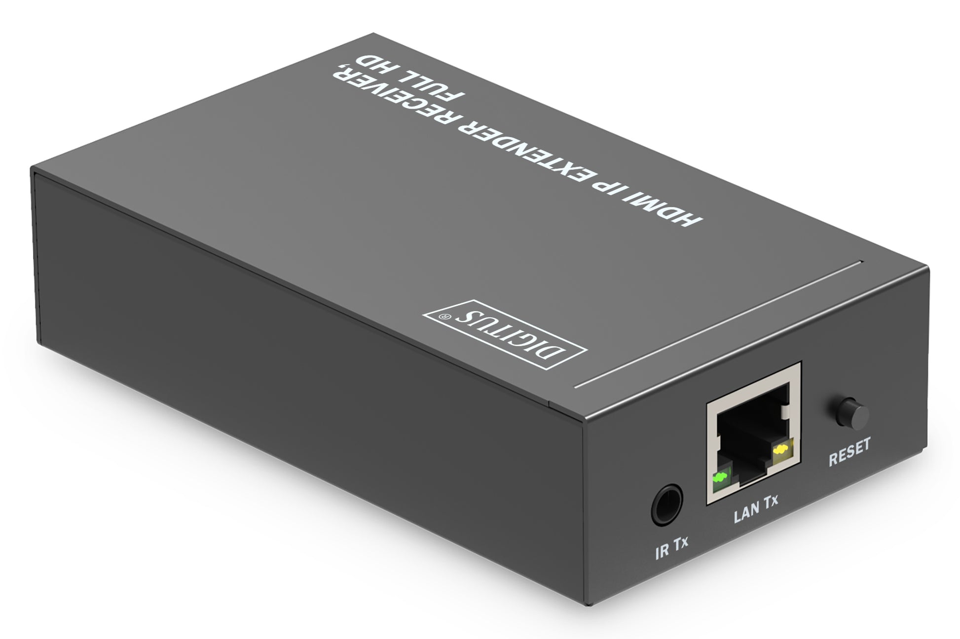 Digitus AV-Receiver – Full HD (1920×1080), kabelgebunden, HDMI, RJ-45 – für DS-55517 – Schwarz, Metall
