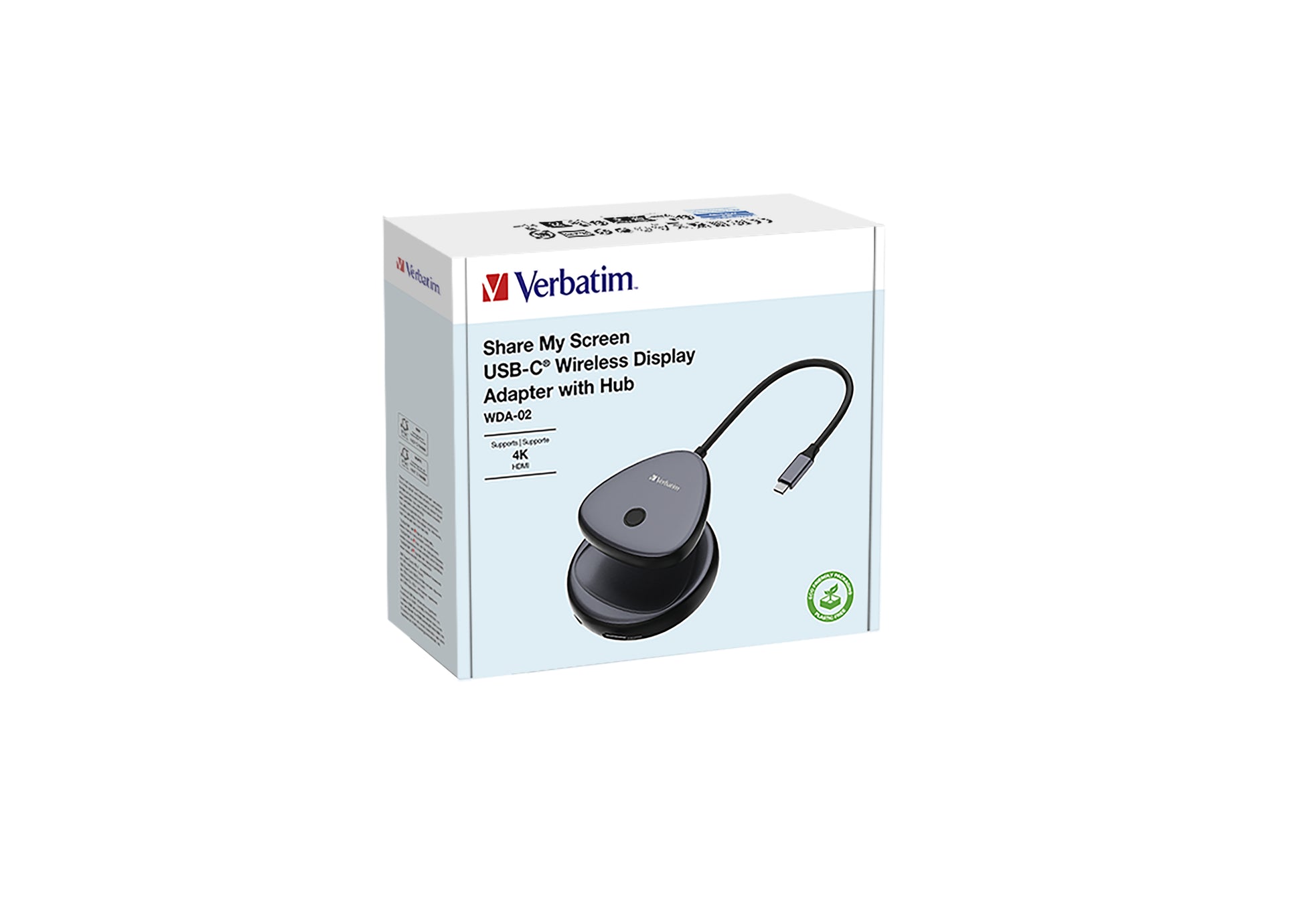 Verbatim WDA-02 – Wireless HDMI Extender-Set, 4K, USB-C, für Android, Windows und Mac