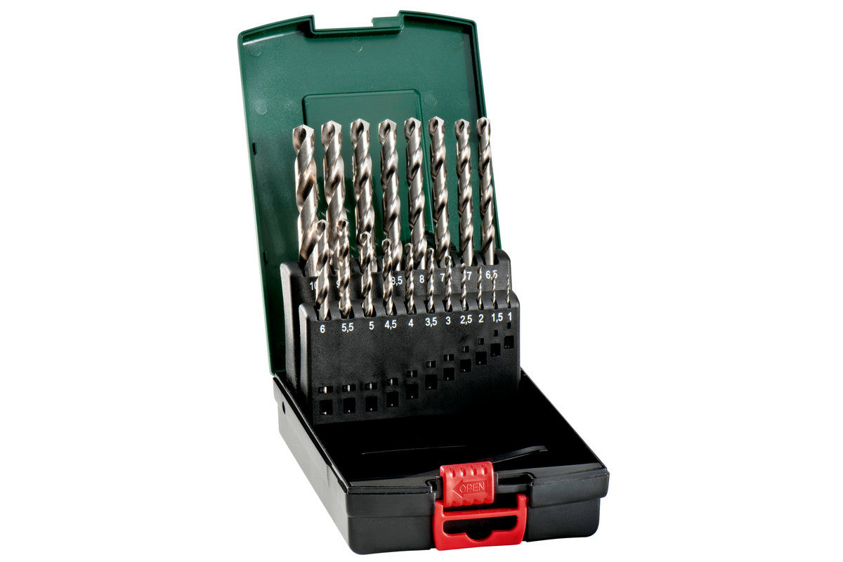 Metabo Bohr- & Bit-Set 1–10 mm Zylinderschaft – für Metall – 19-tlg.