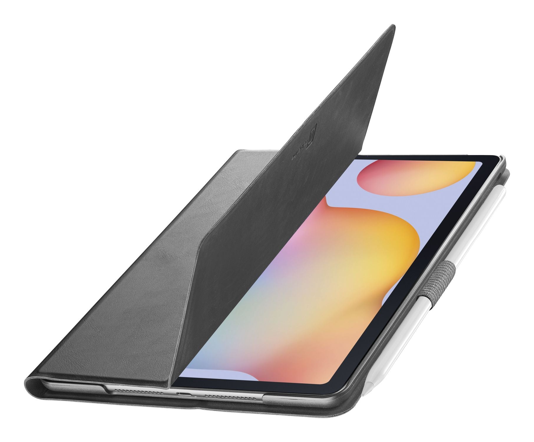 Cellularline Stand Case Tab Notebook-Schutzhülle – für Galaxy Tab S6 Lite, Stoßschutz, Kunstleder, Schwarz