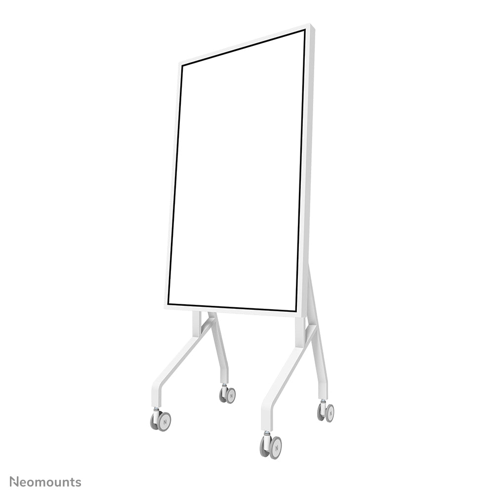 Neomounts MOVE Go Flip – Trolley, drehbar, für 55–65", VESA 400×400, bis 50 kg, höhenverstellbar, weiss