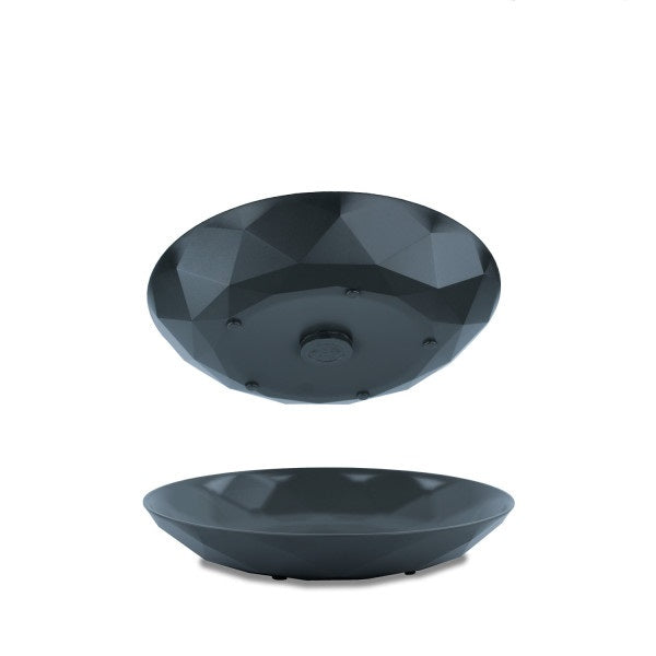 Silwy Frühstücksteller S0TE-1409-2-A – 2er Set, Ø 24,0 cm, H 3,7 cm, Kunststoff, Schwarz, stapelbar