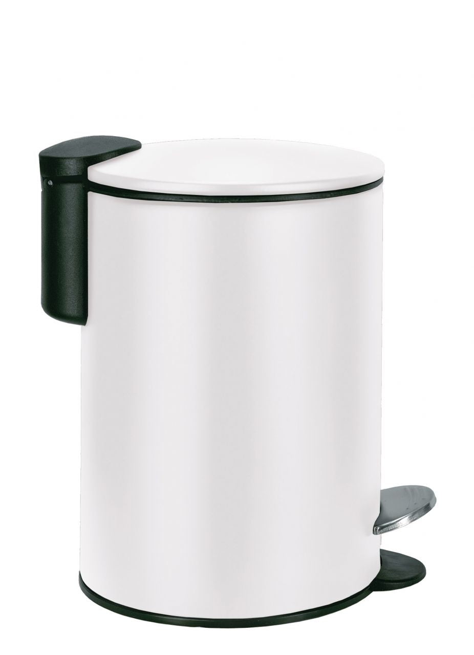 Kleine Wolke Treteimer Silence – 3 l – Metall, rund – weiss – Soft-Close