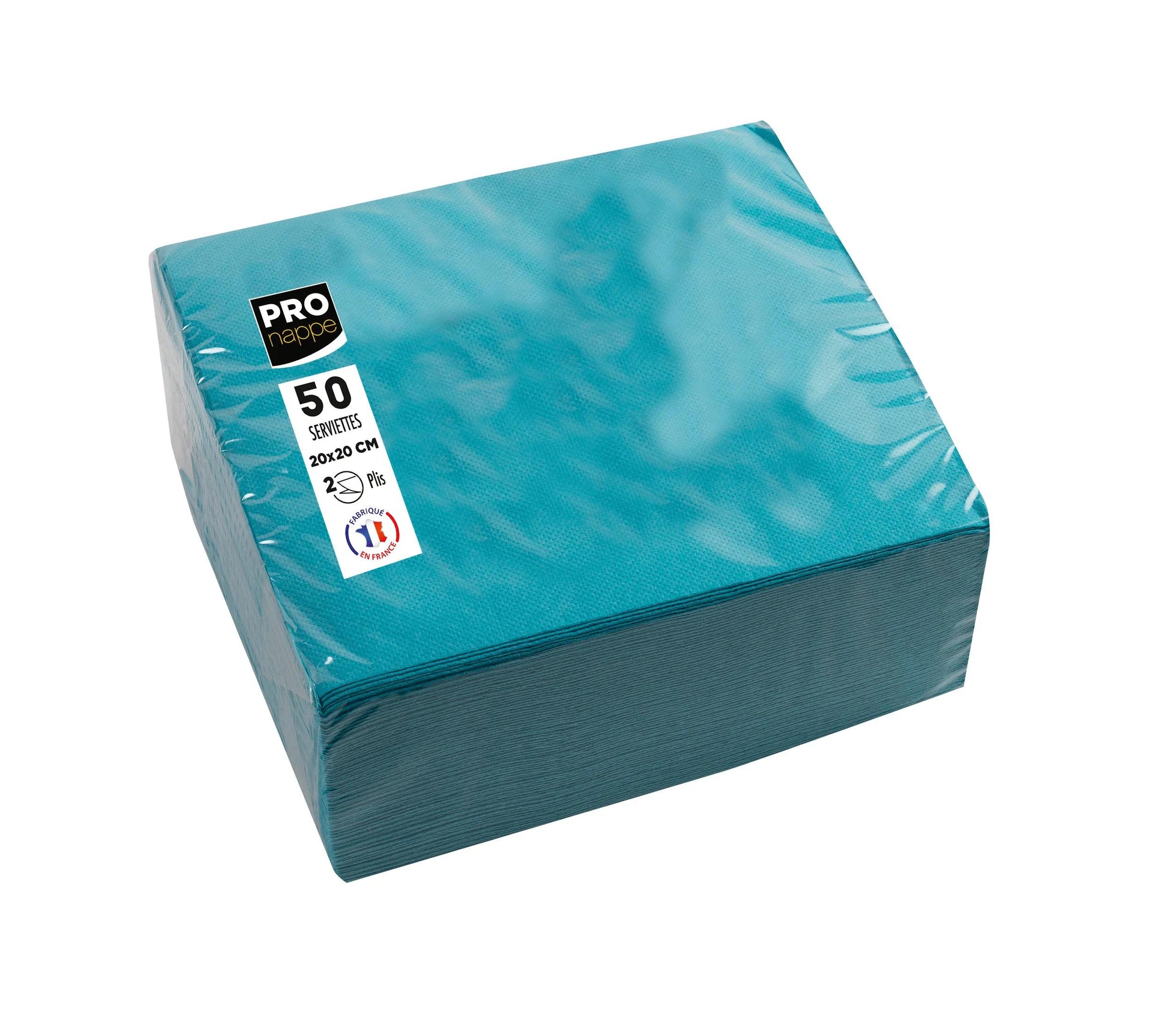 PRONAPPE Cocktailservietten, 20 × 20 cm, türkis – FSC – 50 Stk.