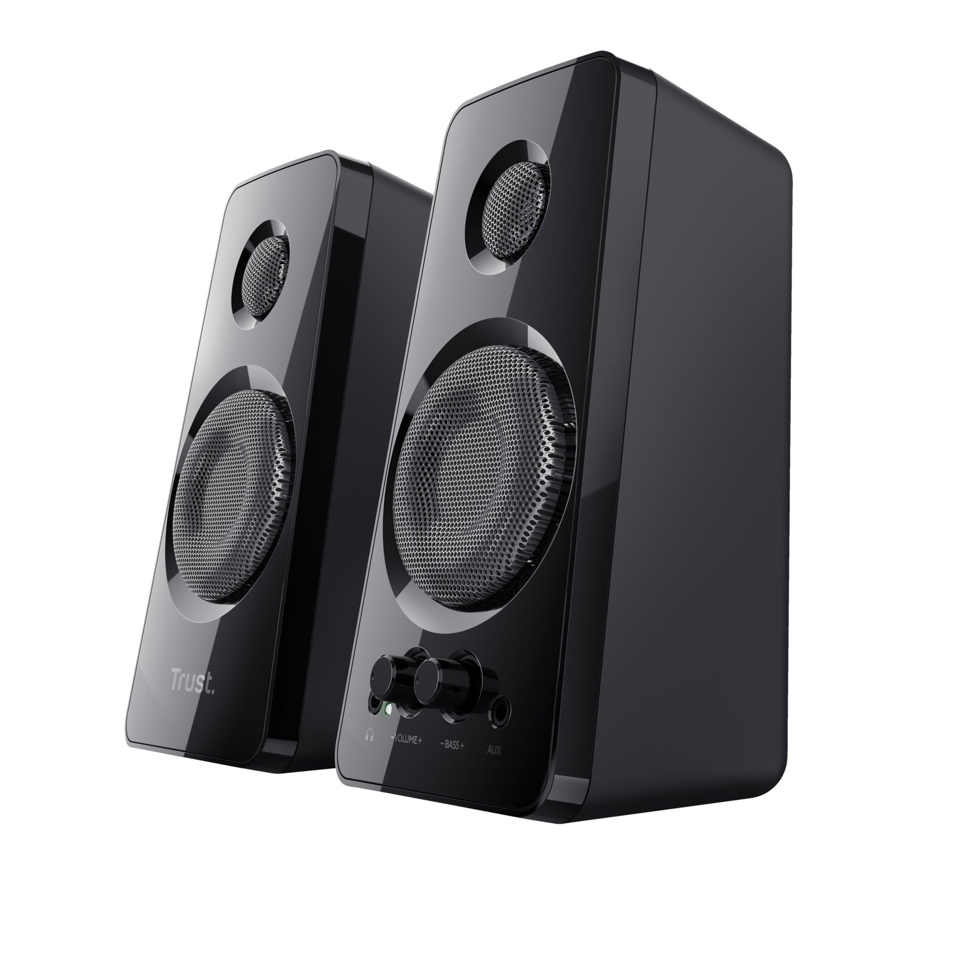 Trust Tytan, Paar – PC-Lautsprecher-Set – 2.0, 18 W, 3,5 mm Klinke, USB, Schwarz