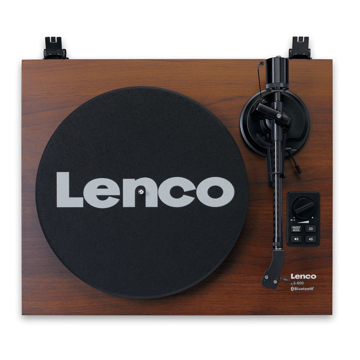 Lenco LS-600WA – Plattenspieler (Riemenantrieb, manuell), Bluetooth, Phono-Vorverstärker, 33⅓/45 U/min – Holz/Schwarz