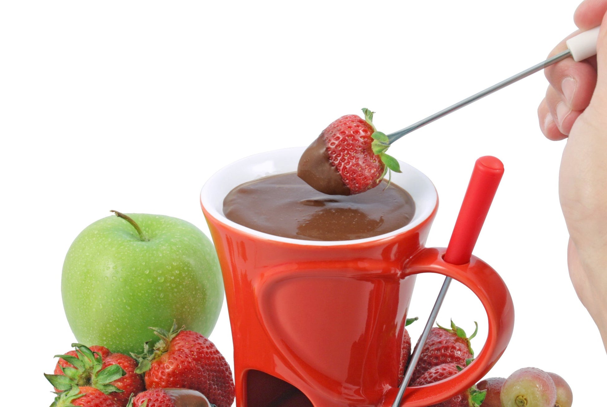 Swissmar Fondue-Set Sweetheart – Keramik, 2 Personen, Teelicht – Rot