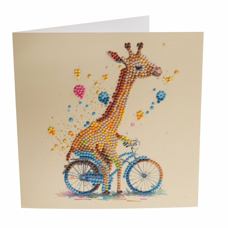 CRAFT Buddy Crystal Art Card – Diamond Painting Set – Giraffe – 18 × 18 cm – ab 8 Jahren