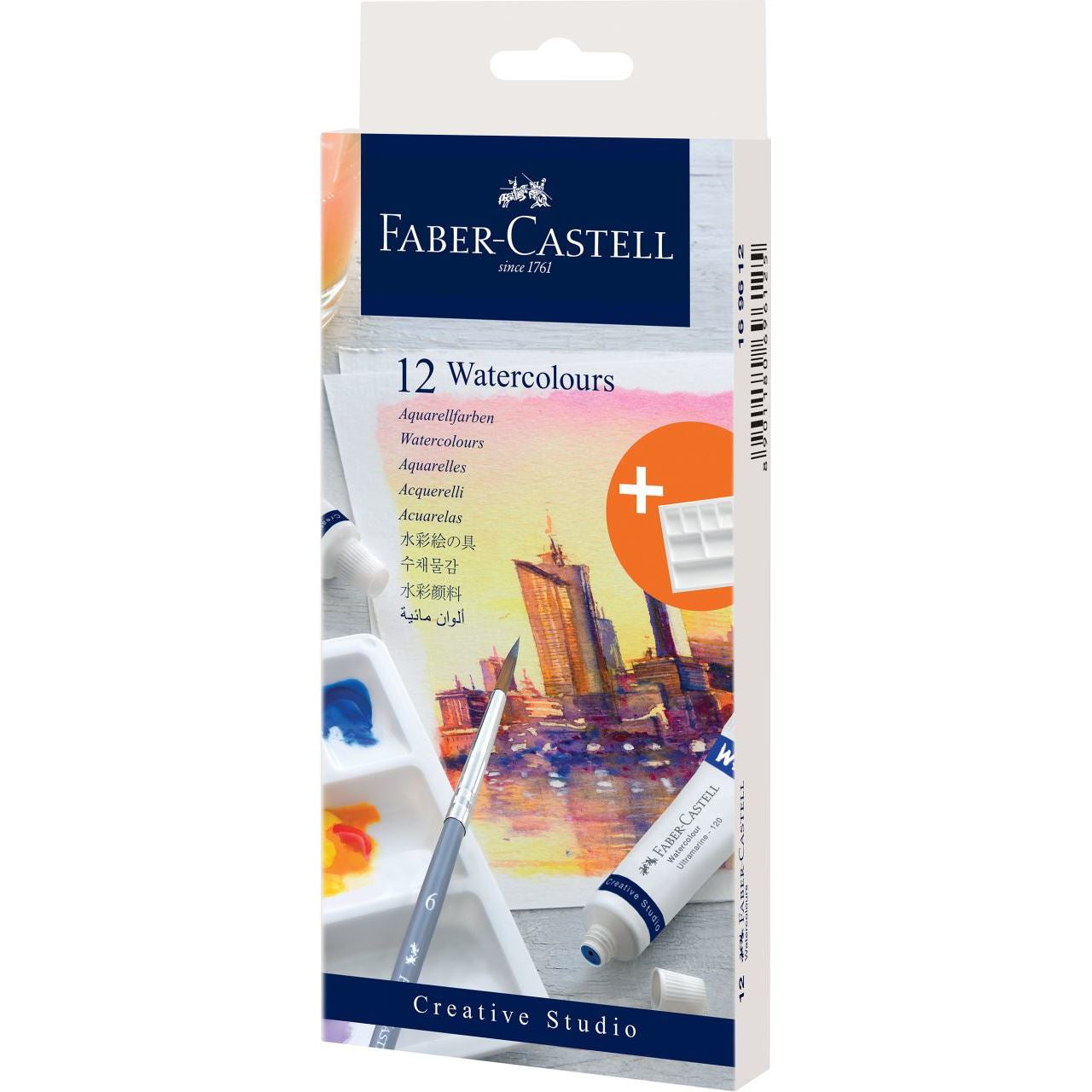 Faber-Castell Aquarellfarbe – Mehrfarbig – 12 Farben, 12×9 ml (108 ml)