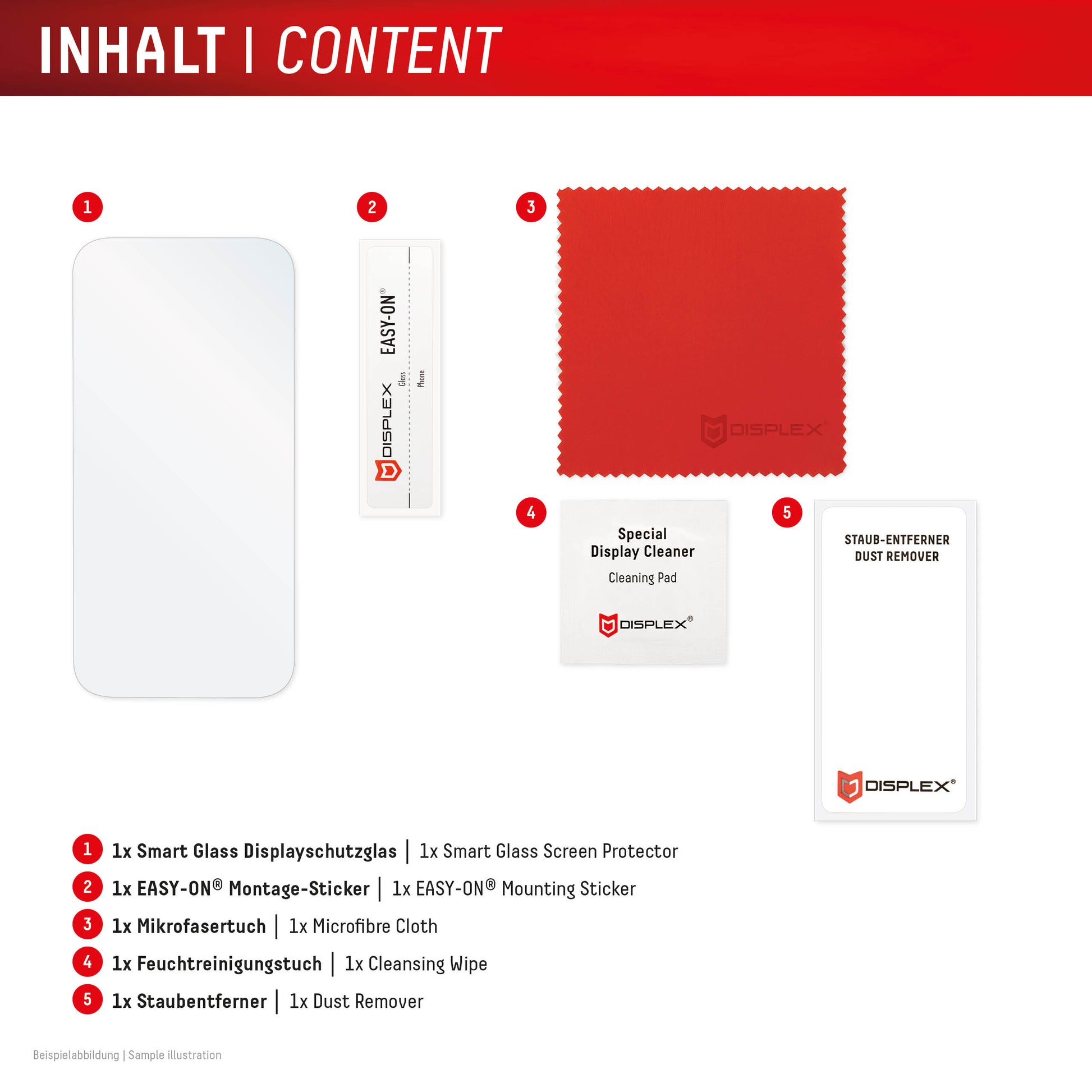 Displex Displayschutz (Panzerglas), 9H – für Redmi 14C – mit Applikator