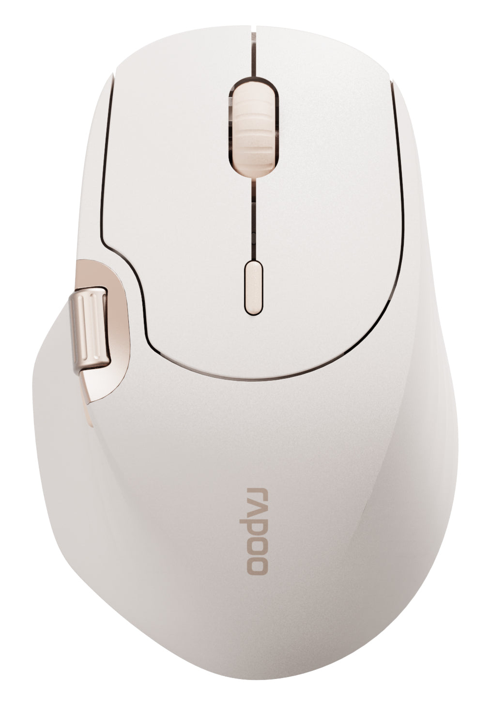 Rapoo MT560 – Maus – Kabellos (Bluetooth/2,4 GHz), 4000 DPI, Creme