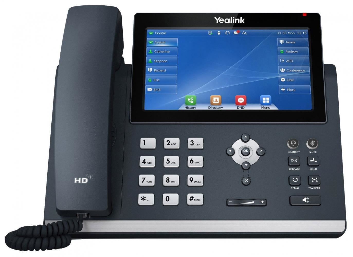 Yealink T48U – IP-Telefon, PoE, 7" Touch-Display, WLAN