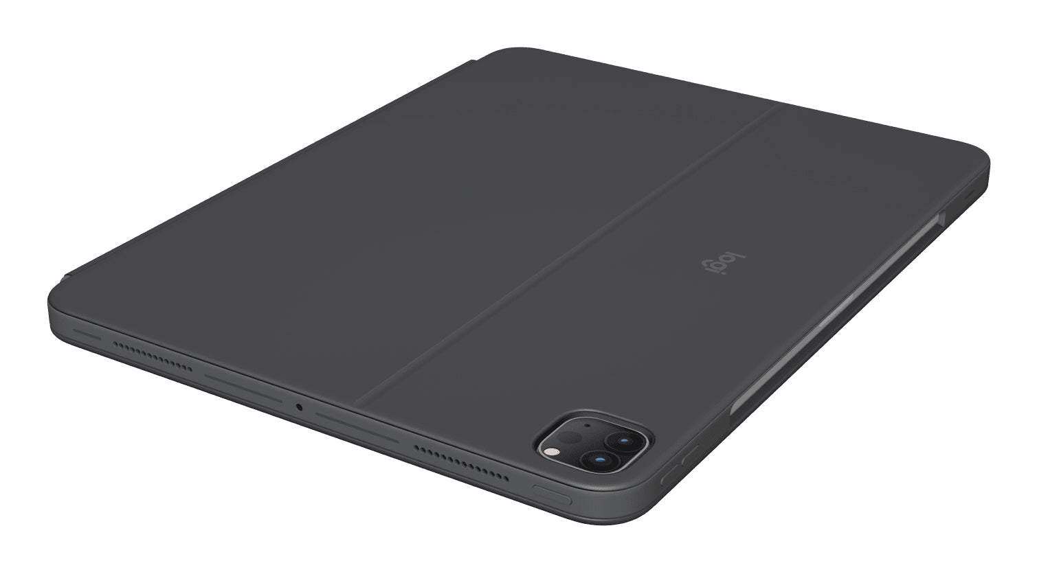Logitech Combo Touch – Tastatur, UK-Layout (EN), mit Touchpad, Grau – für iPad Pro 11"