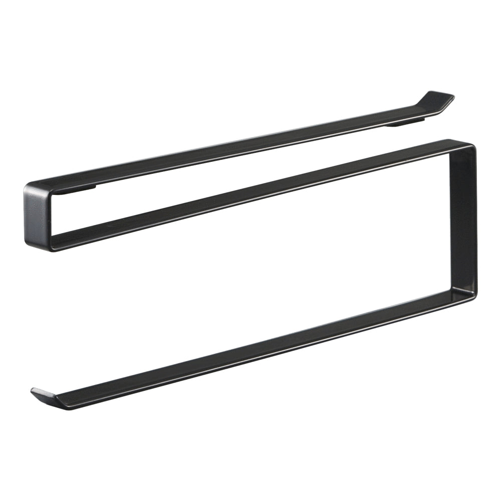 Yamazaki Küchenrollenhalter Edelstahl, 26 × 1,5 × 9,5 cm, Schwarz