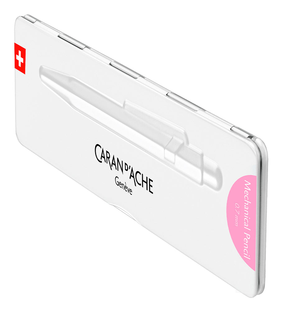 Caran d-Ache Caran d'Ache Colormat-X Druckbleistift – 0,7 mm – Aluminium – Rosa – mit Radierer – 1er-Pack