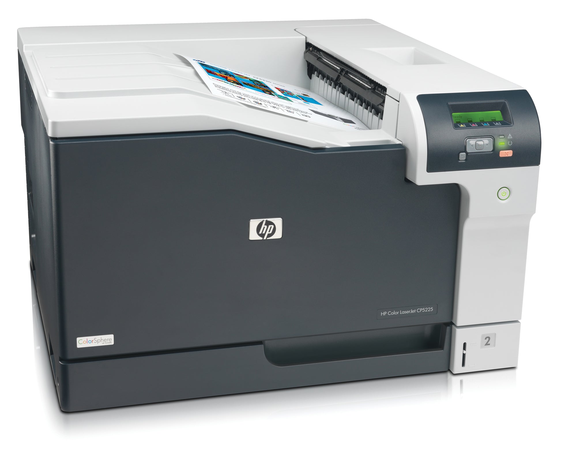HP Color LaserJet CP5225n – A3, Farbe, Duplex, 20 S./Min., 600 × 600 dpi, LAN/USB, Papier: 350 Blatt