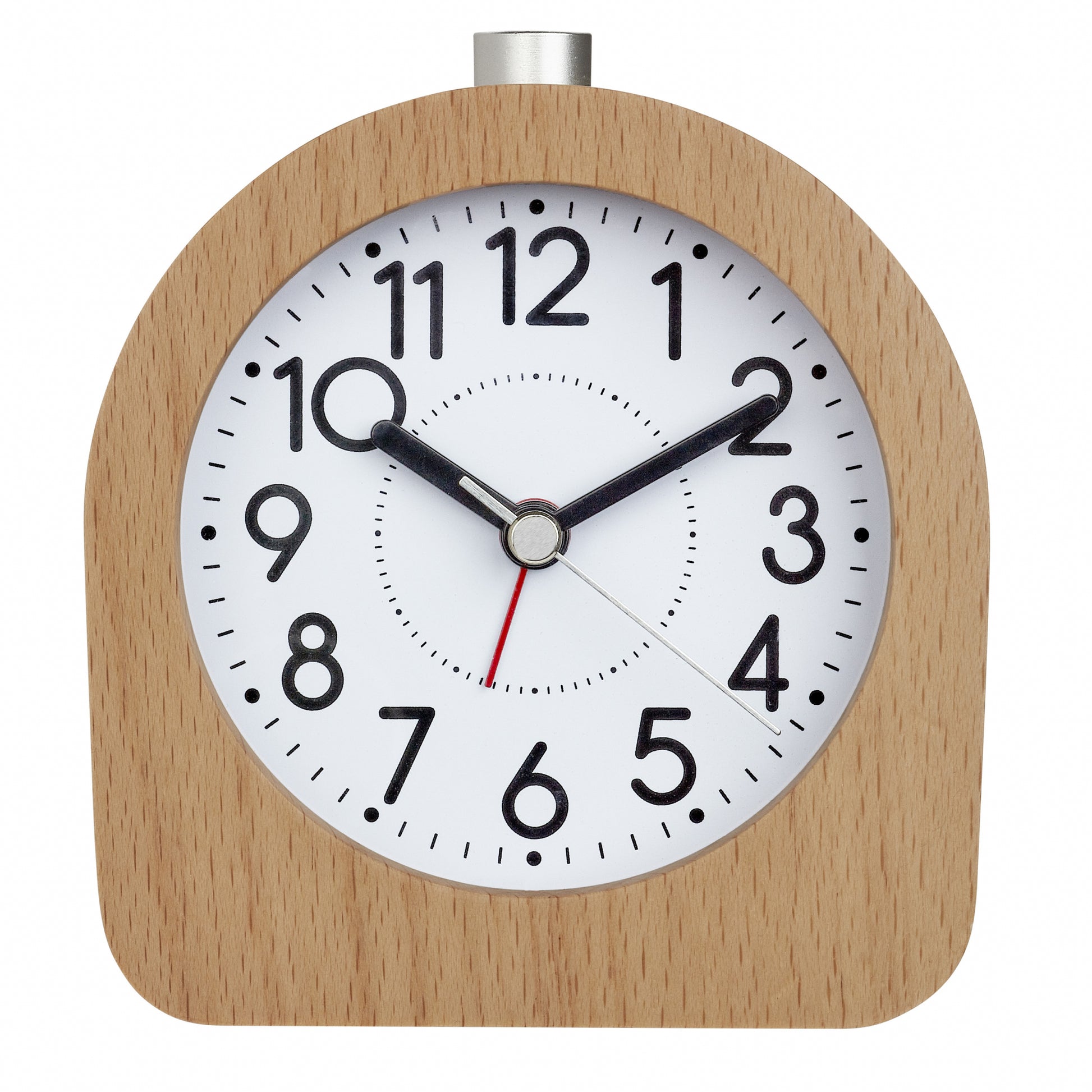 TFA-Dostmann TFA Dostmann Quarz-Wecker – Analog, lautlos, Snooze, 4,5 × 10,8 × 10,8 cm, Buche, Holz