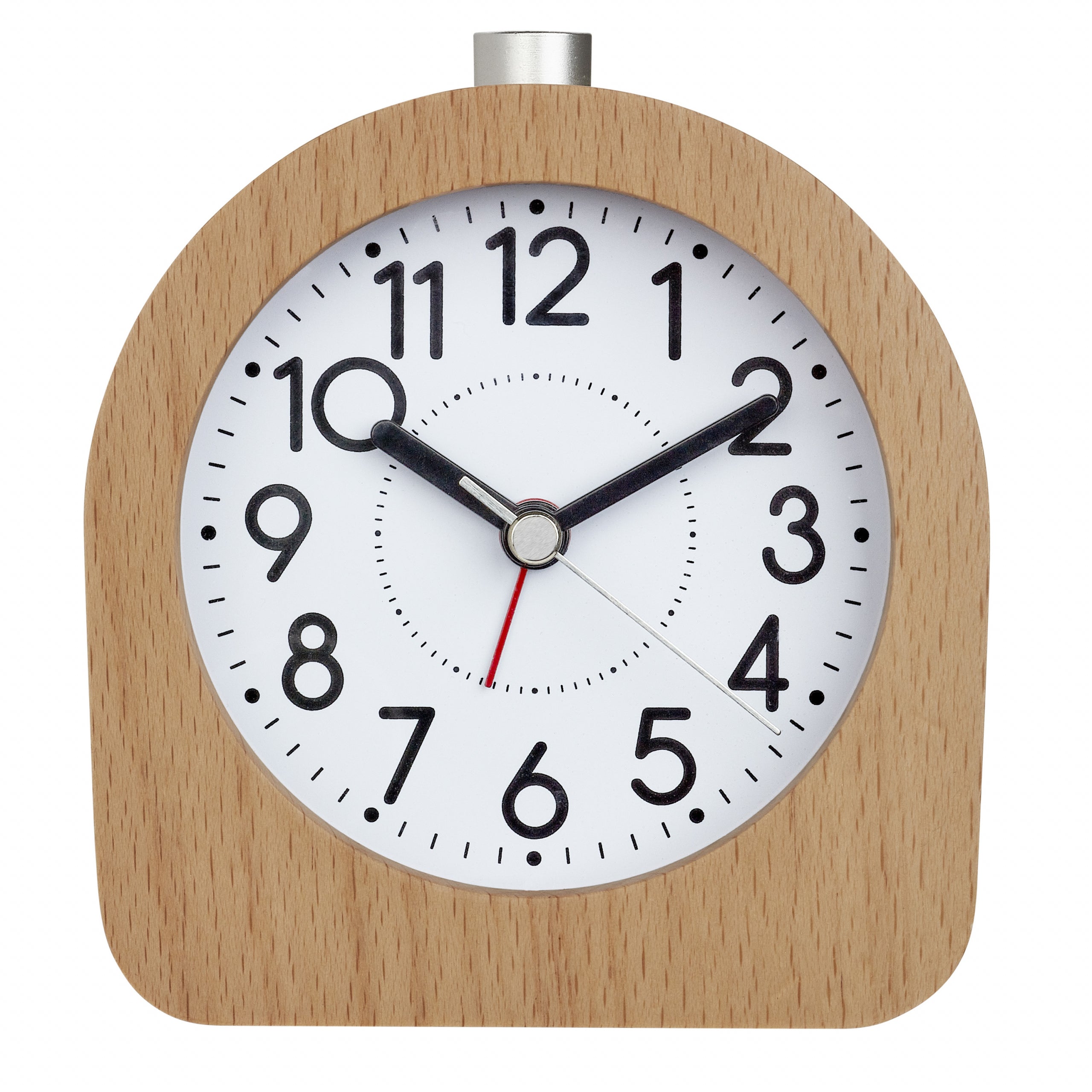 TFA-Dostmann TFA Dostmann Quarz-Wecker – Analog, lautlos, Snooze, 4,5 × 10,8 × 10,8 cm, Buche, Holz