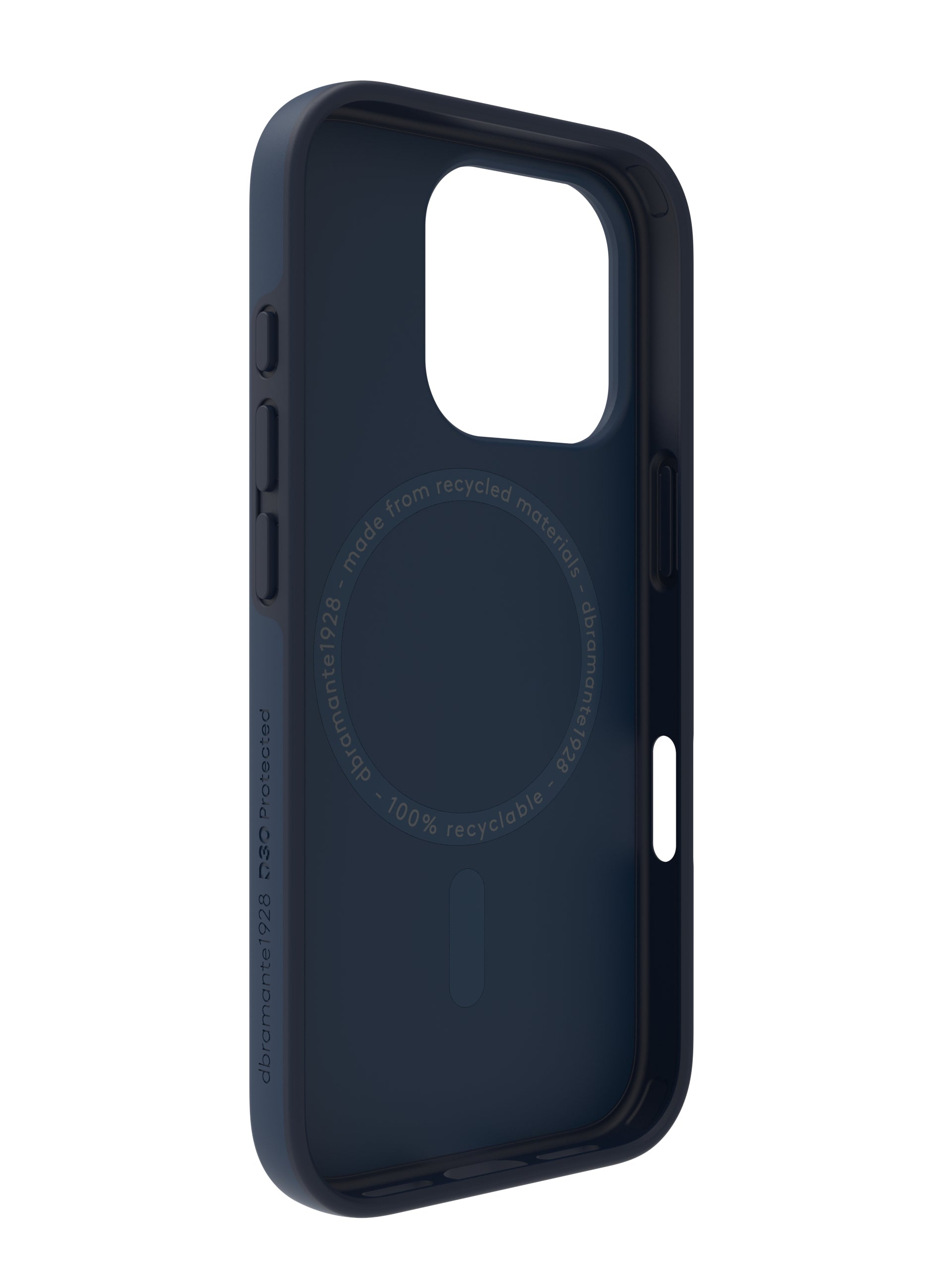 dbramante1928 Iceland Ultra D3O – Backcover – für Apple iPhone 16 Pro, MagSafe, Recycling-Kunststoff, Blau