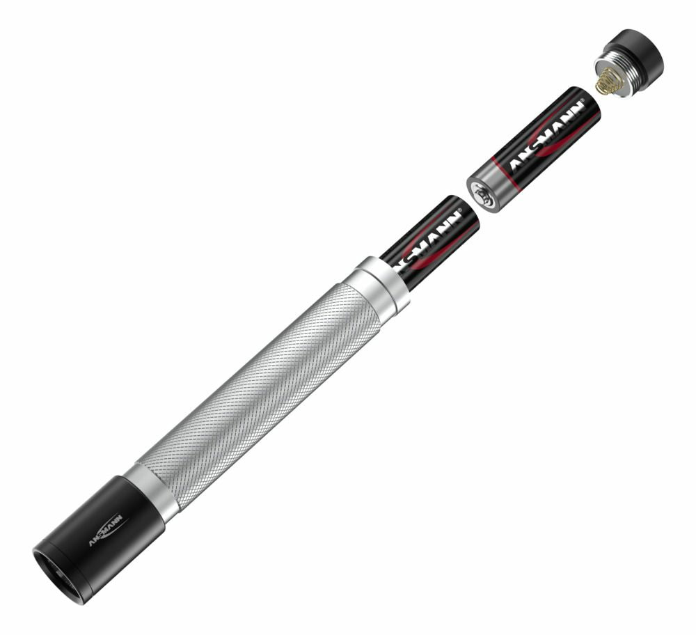 Ansmann Taschenlampe Daily Use 150B – 150 lm, 101 m, IPX4, AA (2× enthalten) – Schwarz