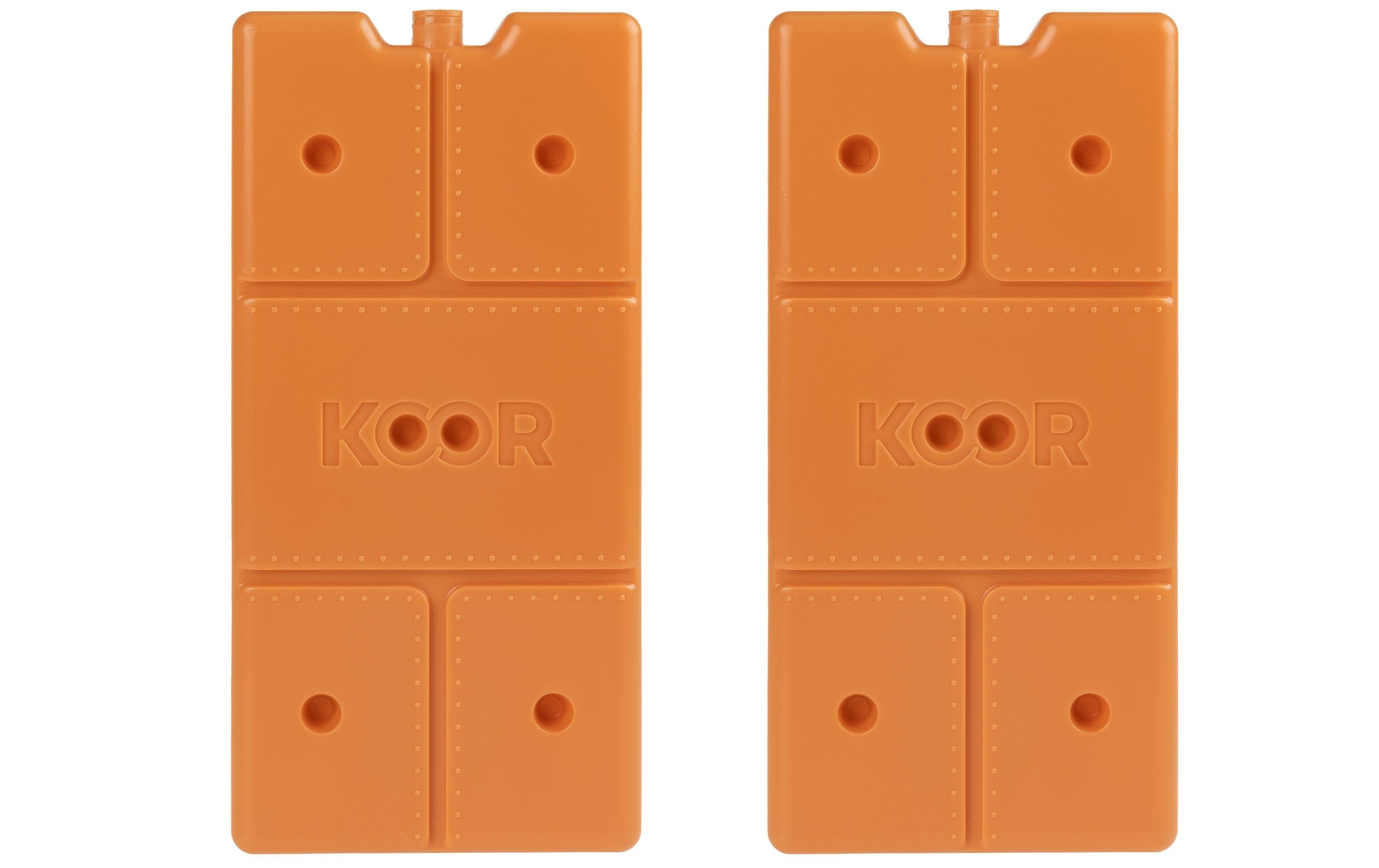 KOOR Kühlelement 12 × 25 × 2 cm, 2 Stk., orange