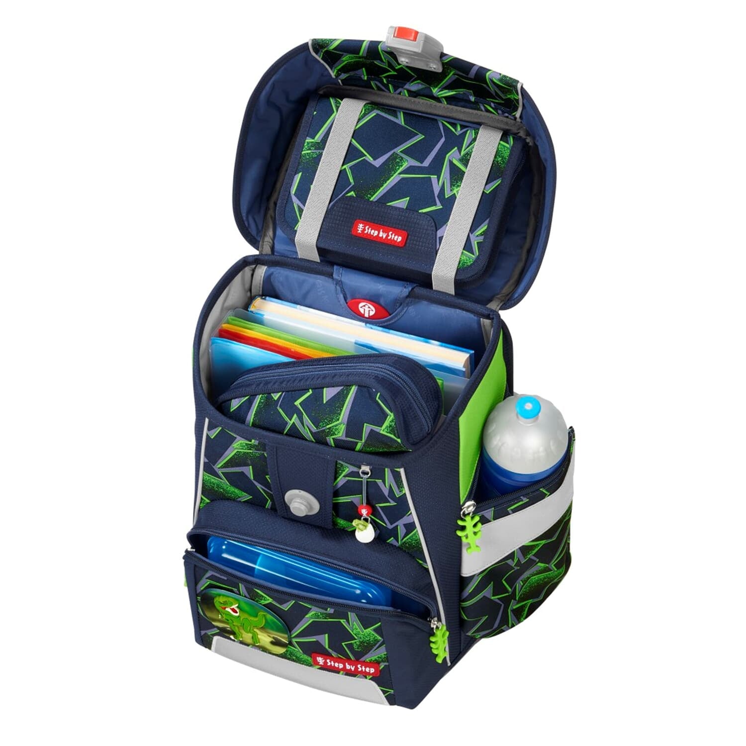 Step by Step Schulrucksack-Set Space – 5-teilig – Wild T-Rex Taro – recycelter Bestandteil