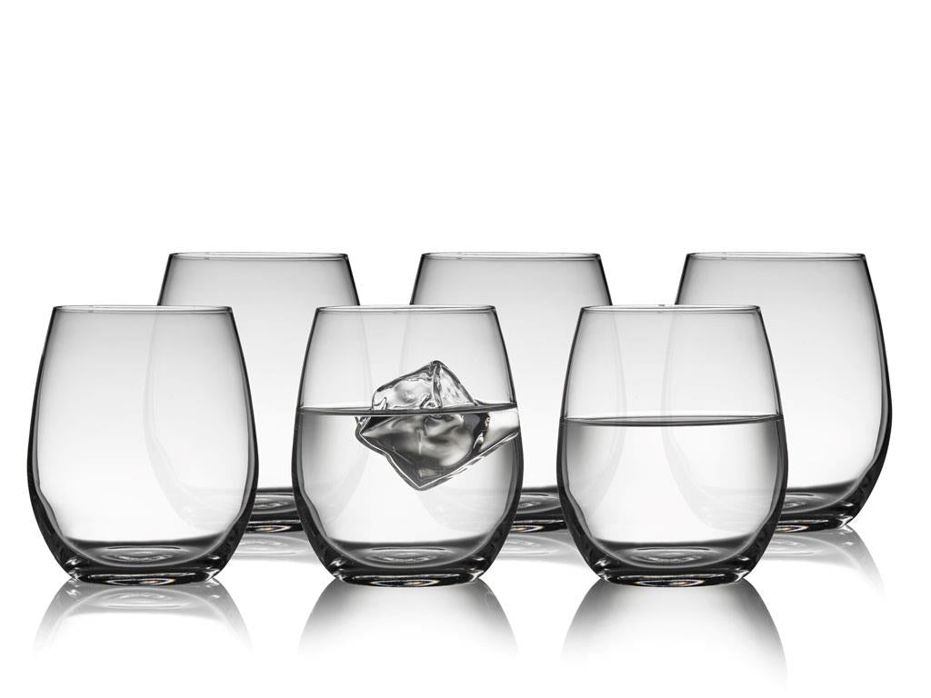 Lyngby Glas Juvel Trinkglas – 6er Set, 390 ml, H 10,0 cm, Glas, Transparent, spülmaschinenfest
