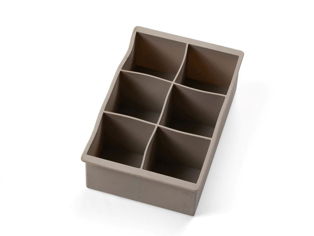 BITZ Eiswürfelform 17 × 11,5 × 5,5 cm, Silikon, Beige, 6 Kammern