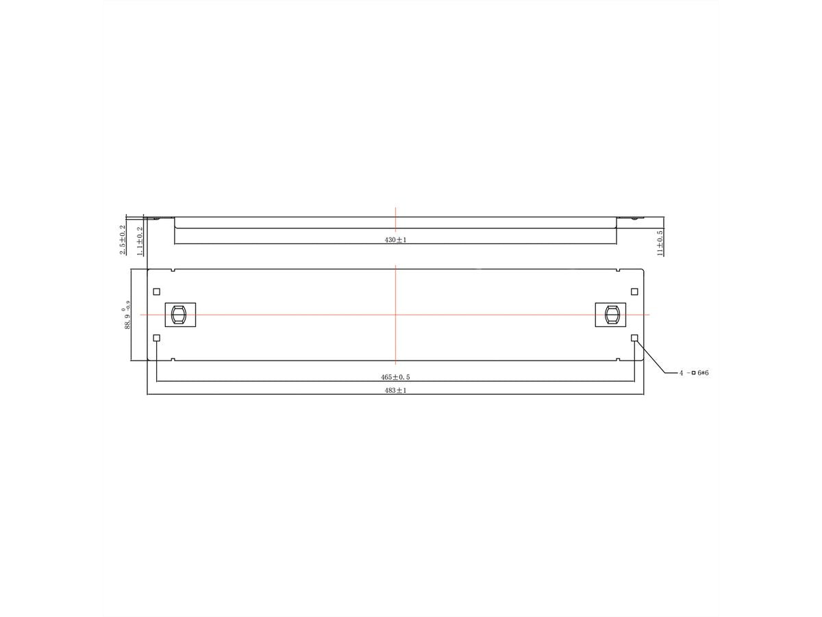 ROLINE Snap-In – 19" Blindblende – 19" Rack, 2U, Schwarz