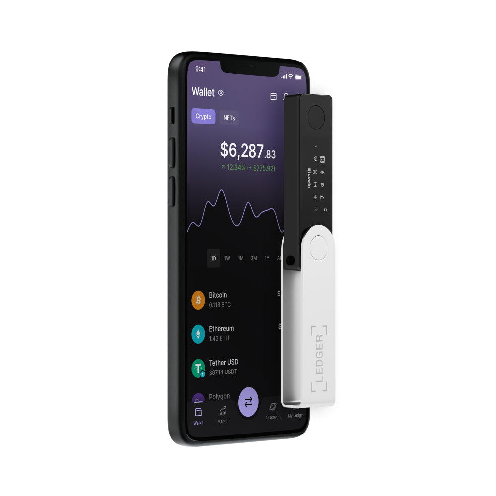 Ledger Nano X USB-Stick – Bluetooth + USB Typ-C, OLED-Display