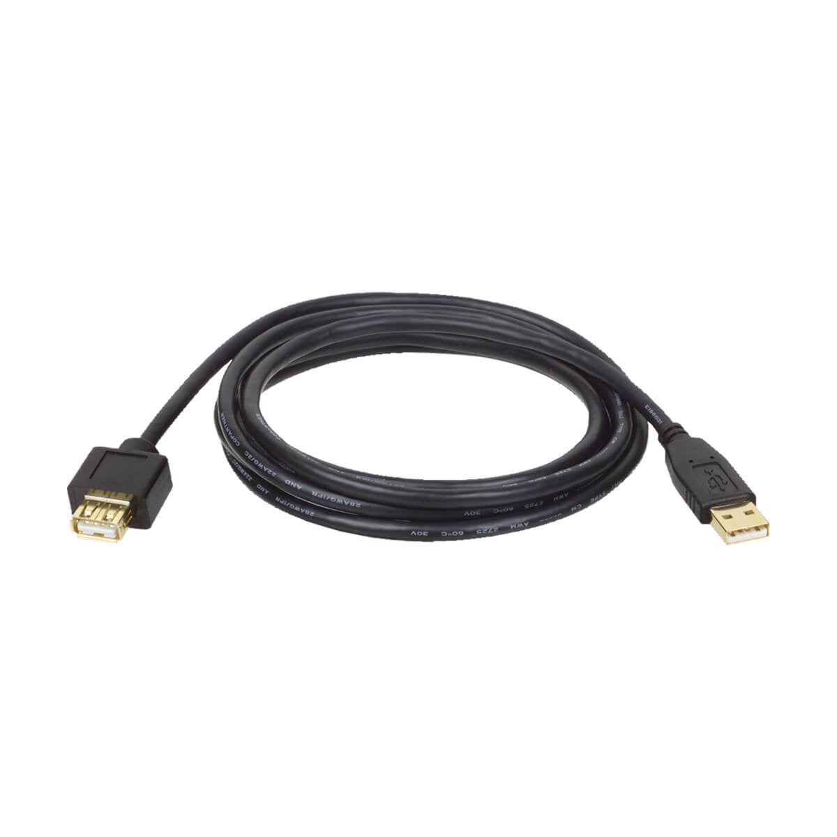 Tripp Lite USB-A Verlängerungskabel (Stecker auf Buchse) – USB 2.0 (480 Mbit/s) – 1,83 m – Schwarz