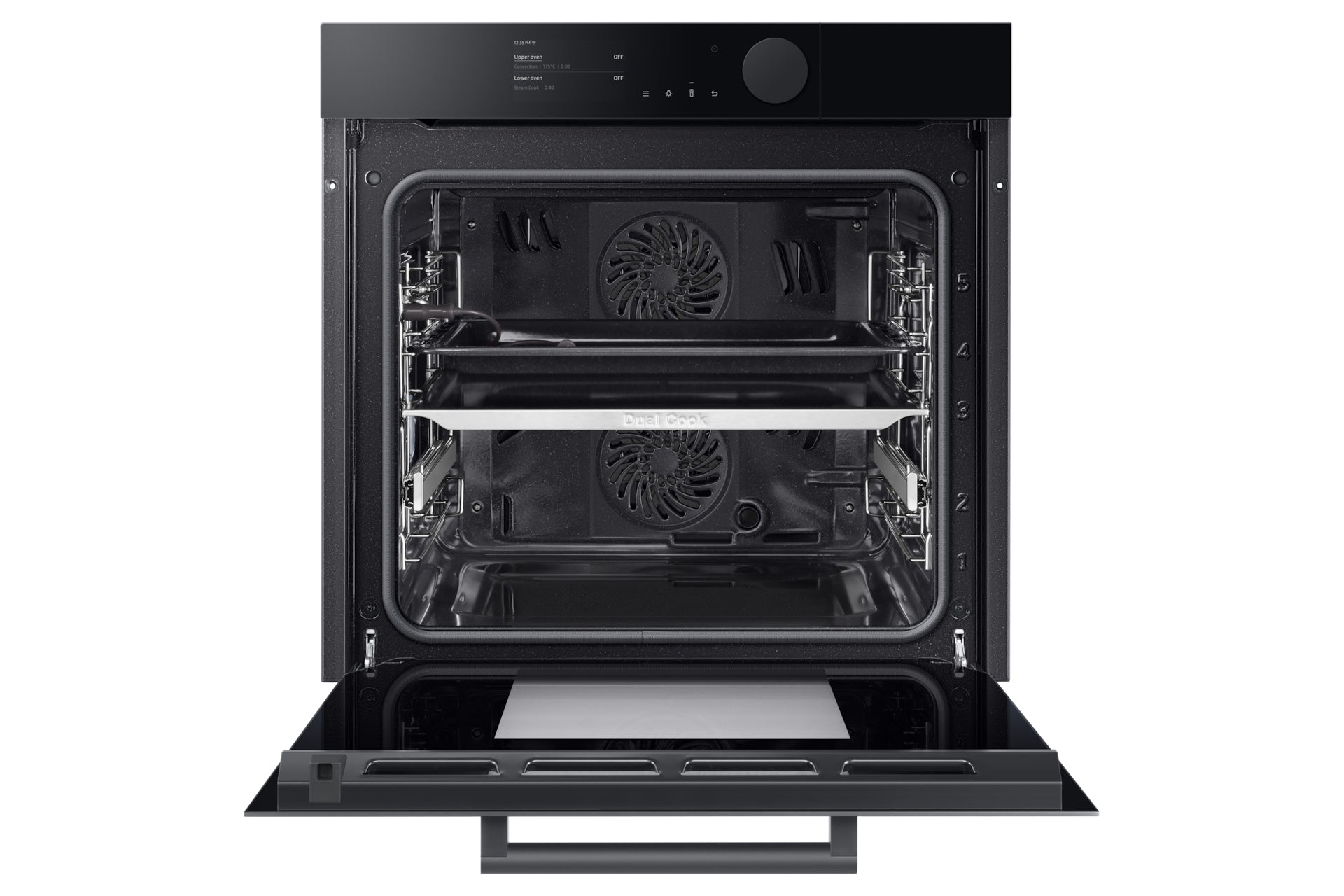 Samsung Einbau-Ofen NV8000 – 75 l, Dual Cook Steam & Pyrolyse – Onyx Schwarz