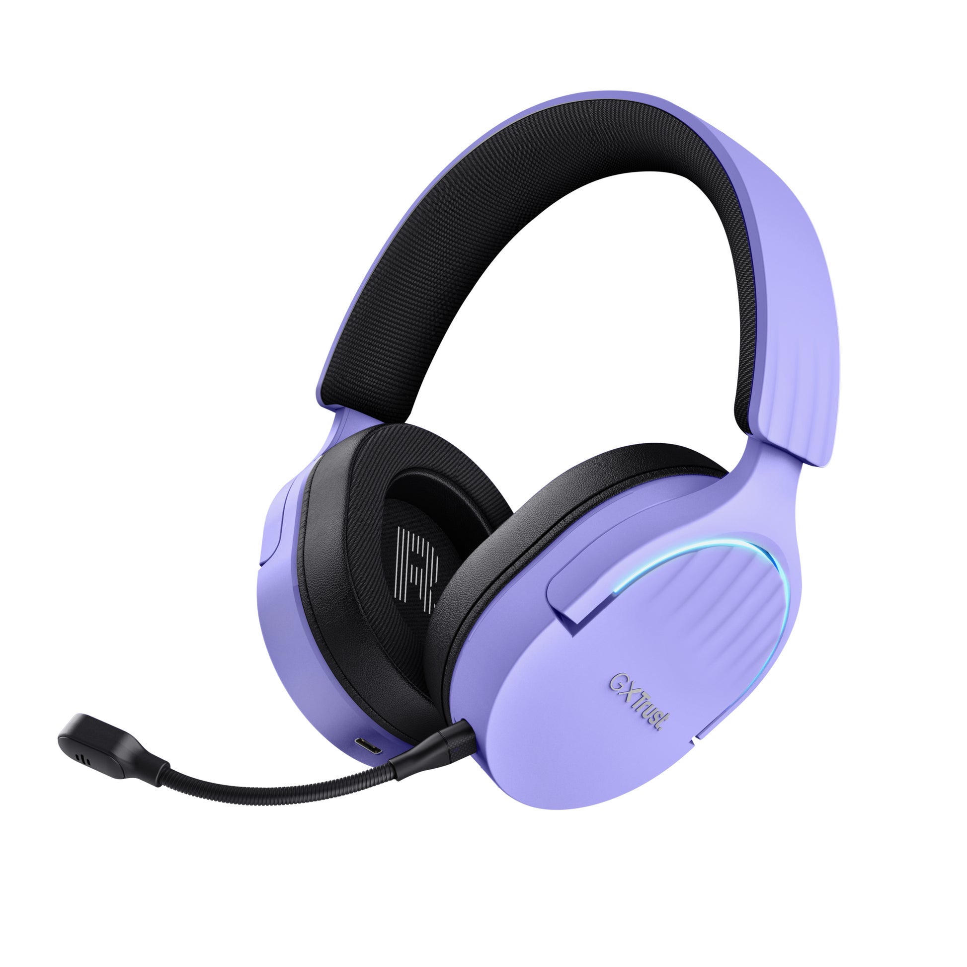 Trust GXT 491P FAYZO – Over-Ear Gaming-Headset – USB-A, Surround-Sound, Stummschaltung – Schwarz/Violett