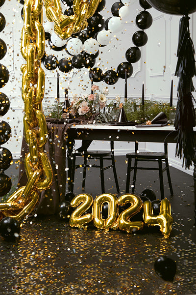 PartyDeco Folienballon Zahl 0 – Gold – 35 cm – Folie – 1 Stk