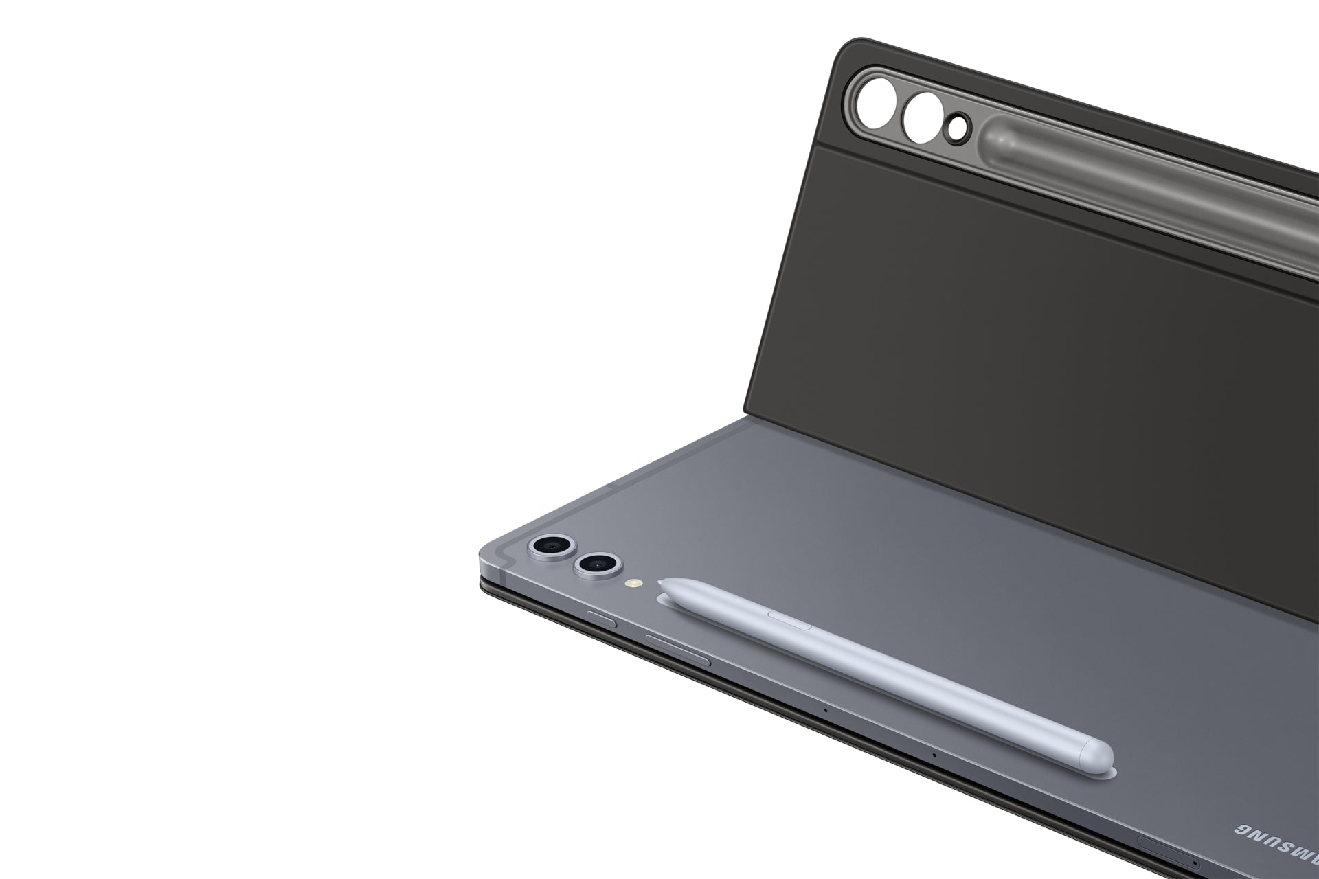Samsung Book Cover Keyboard Slim EF-DX820 – Galaxy Tab S10+, S9+, S9 FE+, QWERTZ, Touchpad, Schwarz