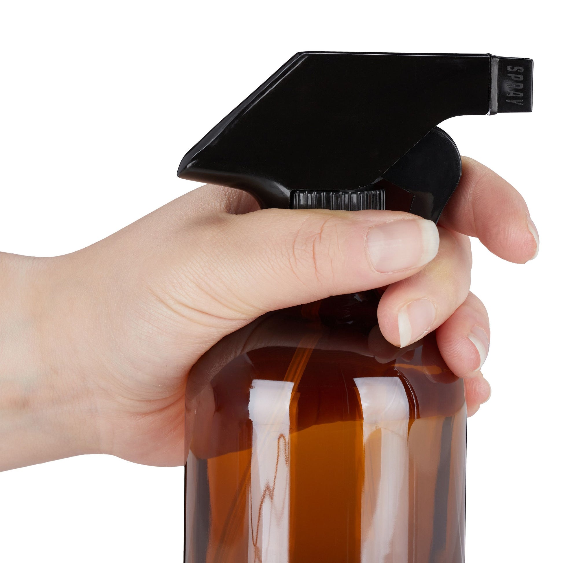 Relaxdays Sprühflasche – 0,5 l – Glas, Braun, 2 Stk.
