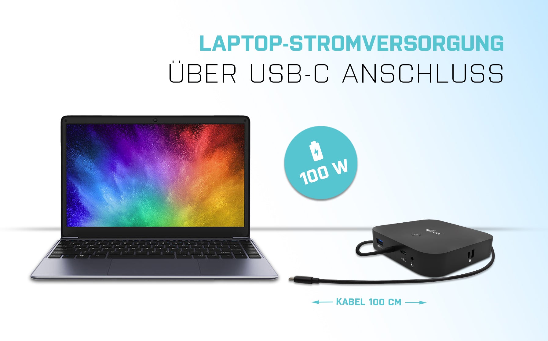 i-tec Dockingstation – USB-C, 2× DP, 5× USB-A, 100 W PD, GbE, 3,5 mm Audio, für Windows/Mac/Linux