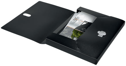 Leitz Recycle Aufbewahrungsbox für A4 – 250 Blatt, B 330 × H 38 × T 254 mm, Schwarz, PP