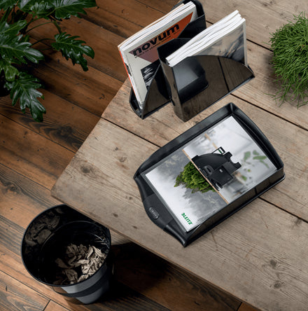 Leitz Papierkorb – 15 l – Kunststoff, Schwarz – Ø 290 × H 324 mm, Blauer Engel